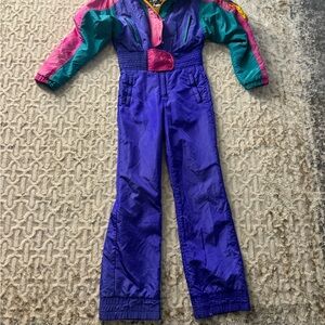 Vintage Nils Colorful Retro Ski Suit ladies size 8